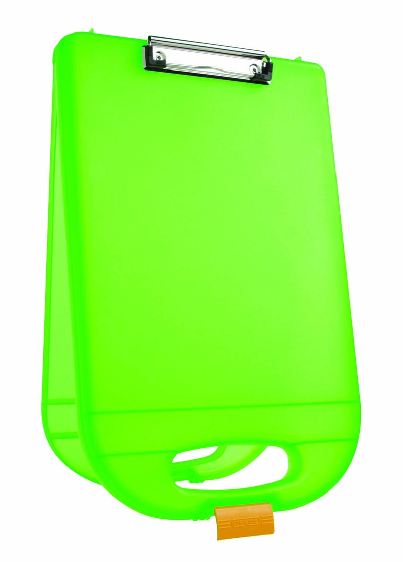 Dexas Clipcase 2 Storage Clipboard with Rounded Handle, Lime Green 16" x 10" - Image 2
